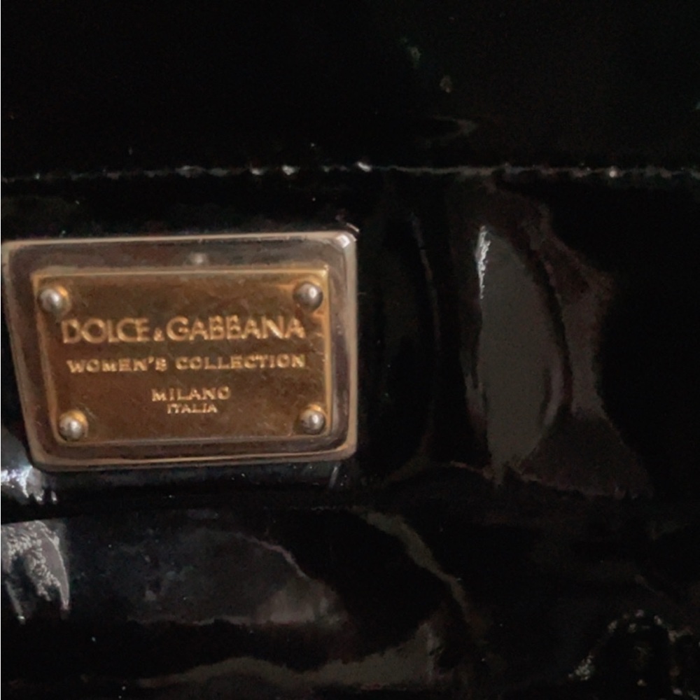 Dolce & Gabbana Black Patent Shoulder Bag